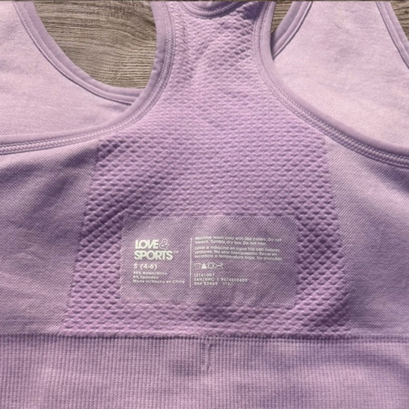 Love and Sports Women's Padded Purple Sports Bra Size Small - Picture 3 of 3
